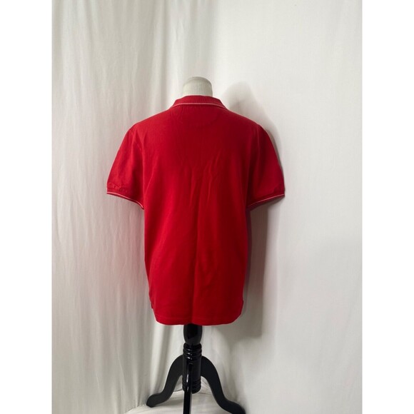 Louis Feraud Regatta Mens Polo Shirt Red Short Sleeve Size Medium - Picture 4 of 11